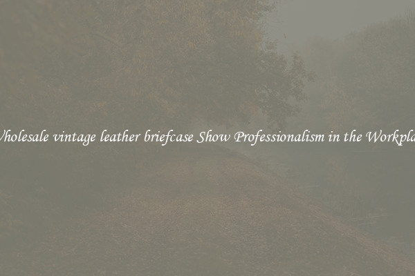 Wholesale vintage leather briefcase Show Professionalism in the Workplace
