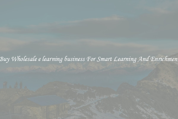 Buy Wholesale e learning business For Smart Learning And Enrichment