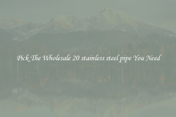 Pick The Wholesale 20 stainless steel pipe You Need