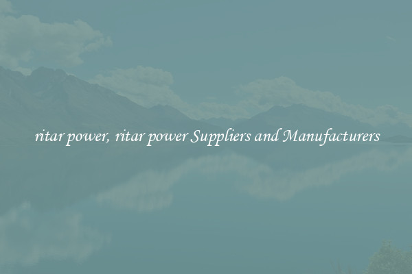ritar power, ritar power Suppliers and Manufacturers