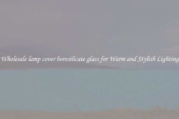 Wholesale lamp cover borosilicate glass for Warm and Stylish Lighting