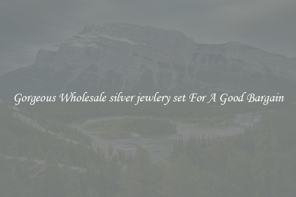 Gorgeous Wholesale silver jewlery set For A Good Bargain