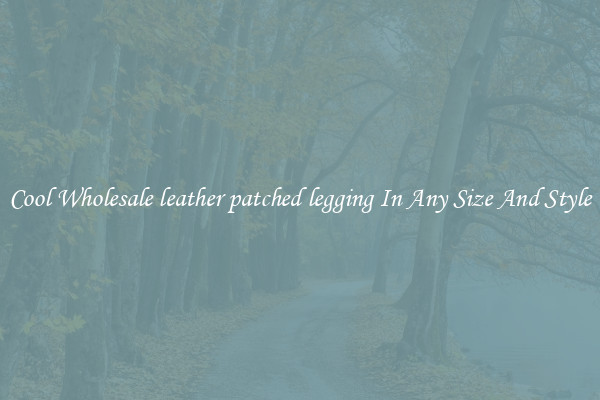 Cool Wholesale leather patched legging In Any Size And Style
