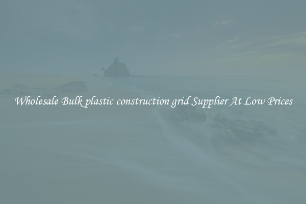 Wholesale Bulk plastic construction grid Supplier At Low Prices