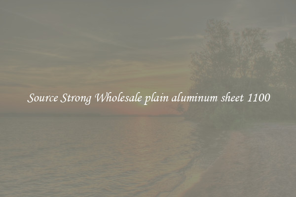 Source Strong Wholesale plain aluminum sheet 1100