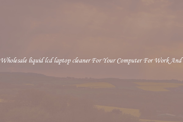 Crisp Wholesale liquid lcd laptop cleaner For Your Computer For Work And Home