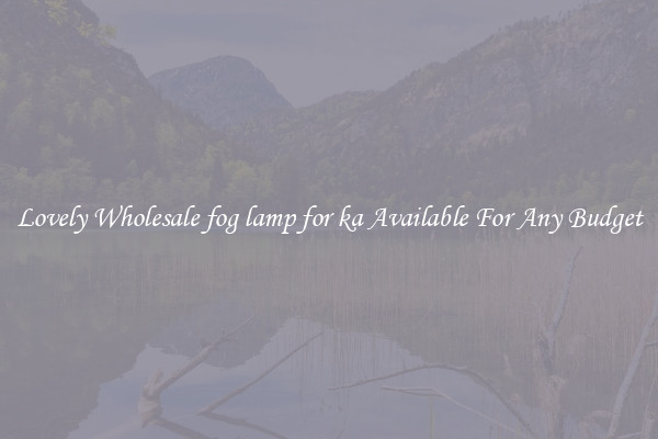 Lovely Wholesale fog lamp for ka Available For Any Budget