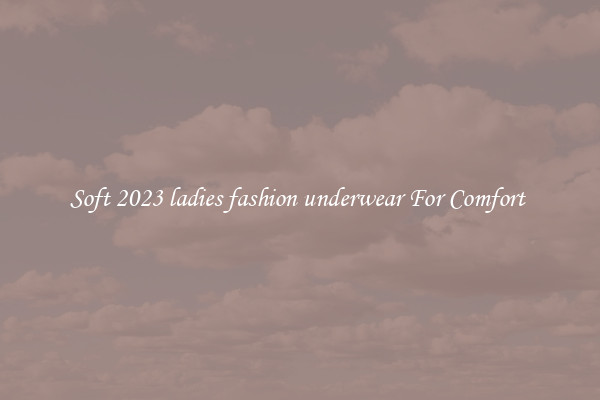 Soft 2023 ladies fashion underwear For Comfort 