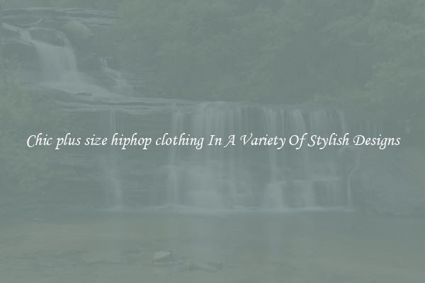 Chic plus size hiphop clothing In A Variety Of Stylish Designs