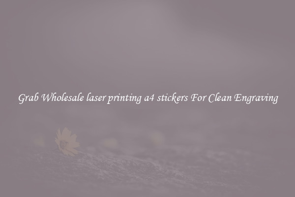 Grab Wholesale laser printing a4 stickers For Clean Engraving