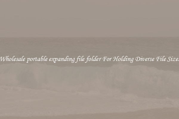 Wholesale portable expanding file folder For Holding Diverse File Sizes