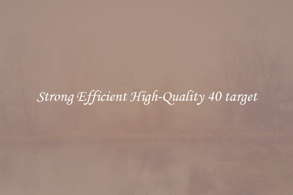 Strong Efficient High-Quality 40 target