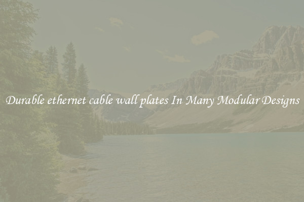 Durable ethernet cable wall plates In Many Modular Designs